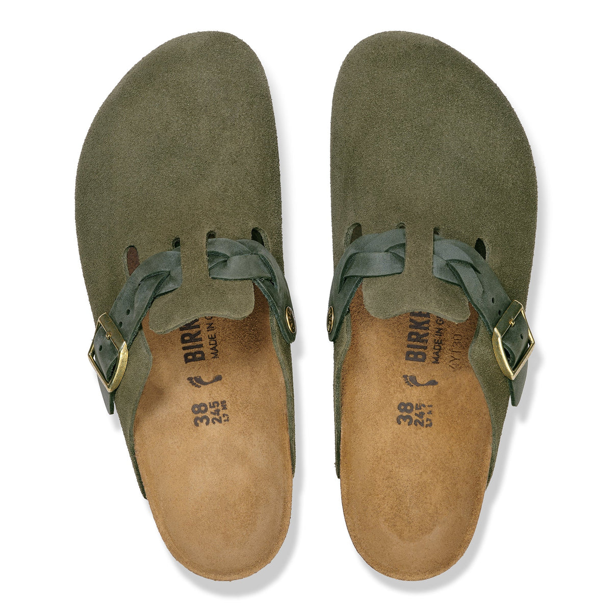 Birkenstock Boston Braided Suede Leather Women's