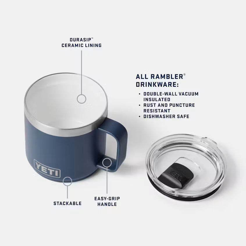 Yeti Rambler 14 oz Stackable Mug With Durasip Ceramic Lining