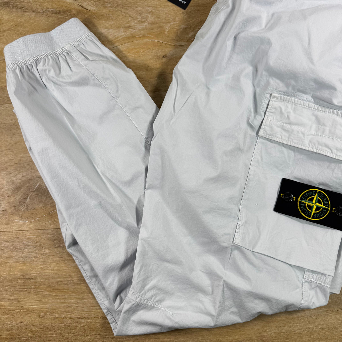 Stone Island Stretch Cotton Tela 'Paracadute' Cargo Pants in Sky Blue