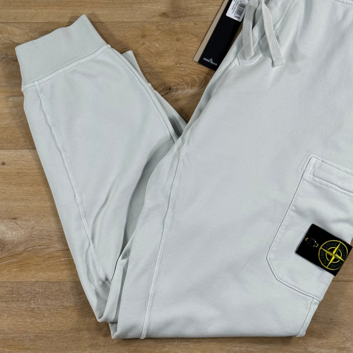 Stone Island Slim Fit Fleece Sweatpants in Sky Blue
