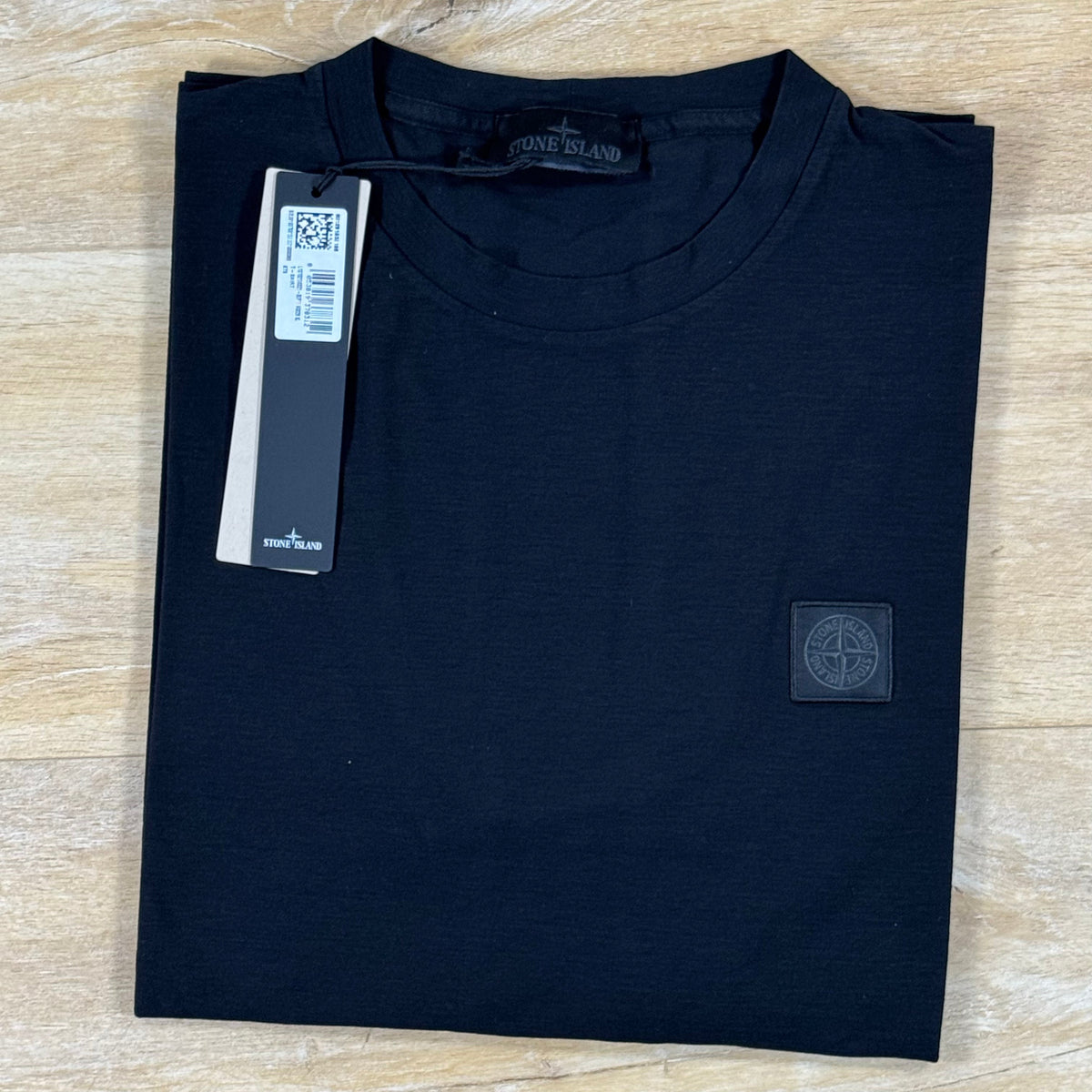 Stone Island Ghost Tonal Patch Logo T-Shirt in Black