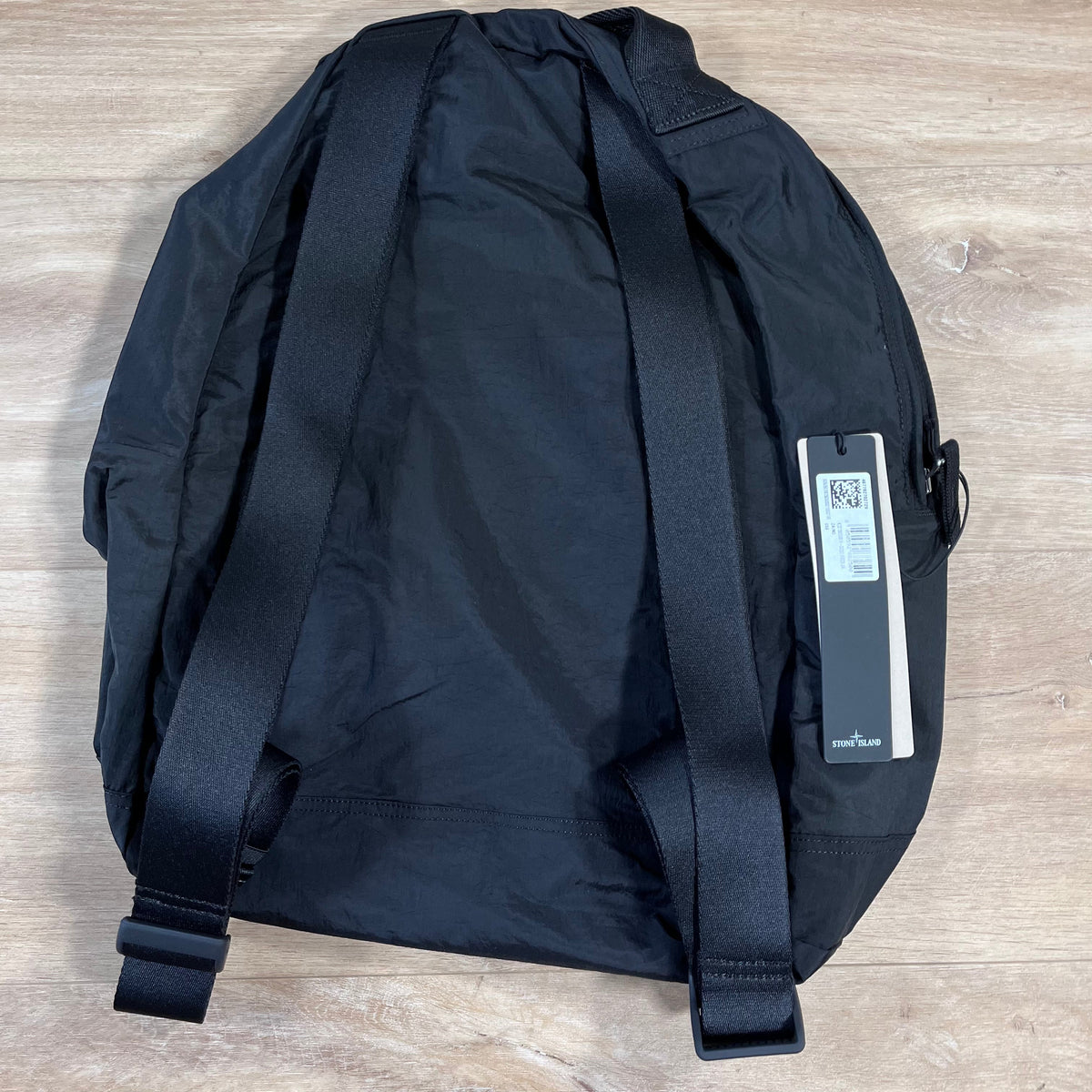 Stone Island Coated Nylon Metal Backpack in Black
