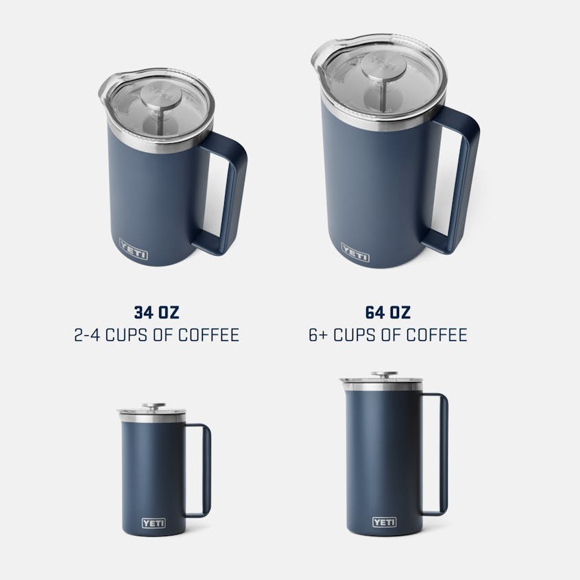 Yeti Rambler 34oz French Press with Twist-To-Lock French Press Lid