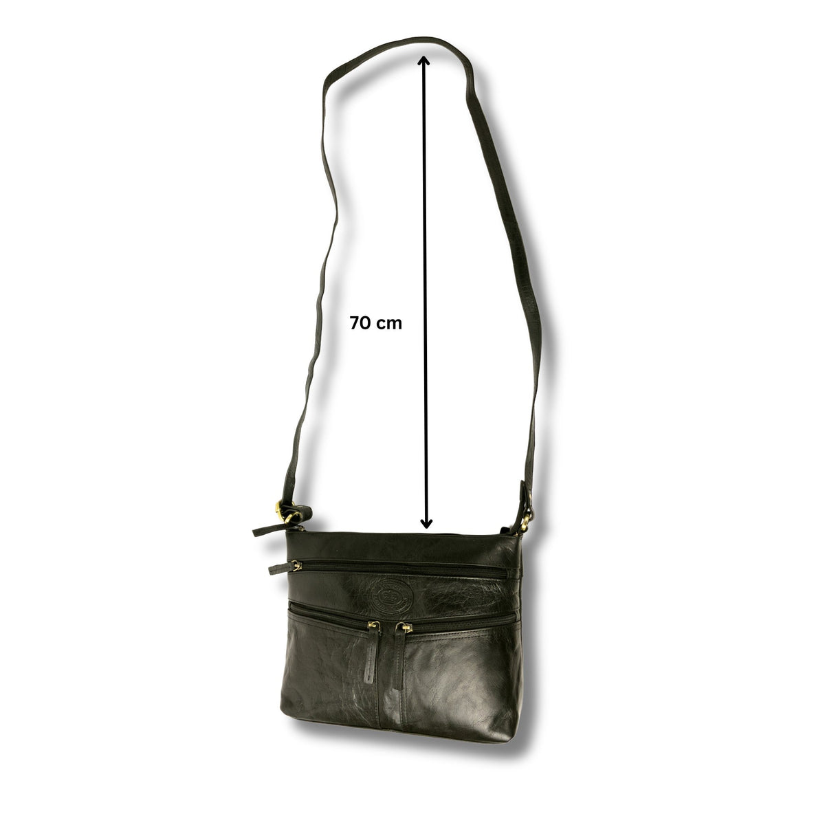 Ladies Real Leather Multi-Compartment Crossbody/Shoulder Bag