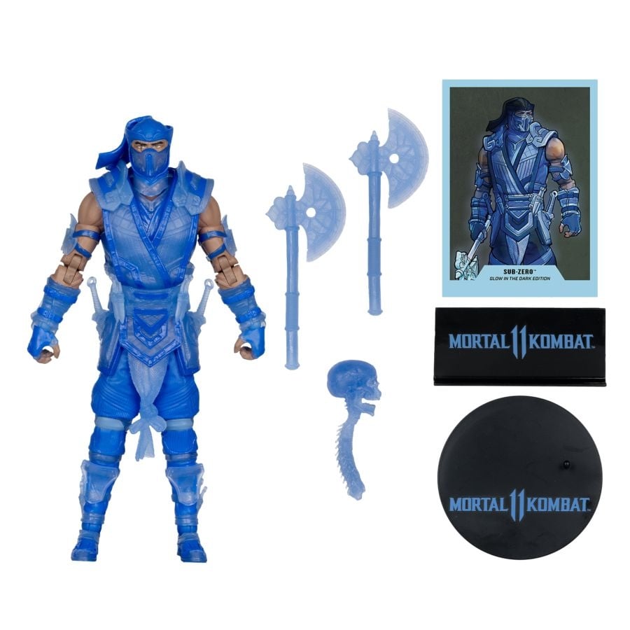 Mortal Kombat 11 7 Inch Action Figure Exclusive - Sub Zero Glow In The Dark Gold Label