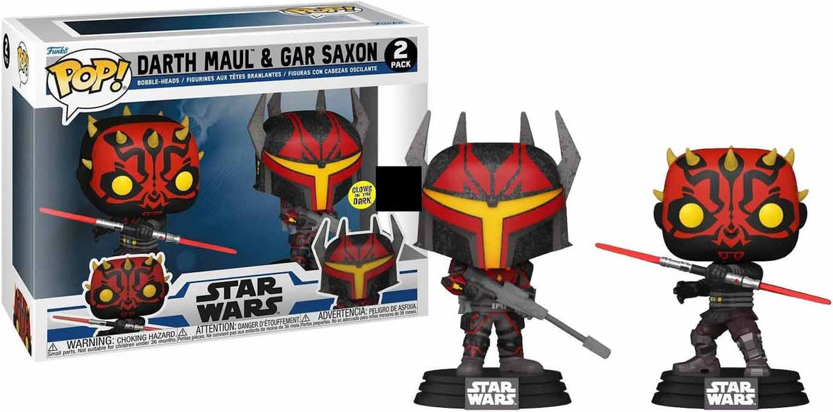 Pop Star Wars 3.75 Inch Action Figure 2-Pack Exclusive - Darth Maul & GAR Saxon