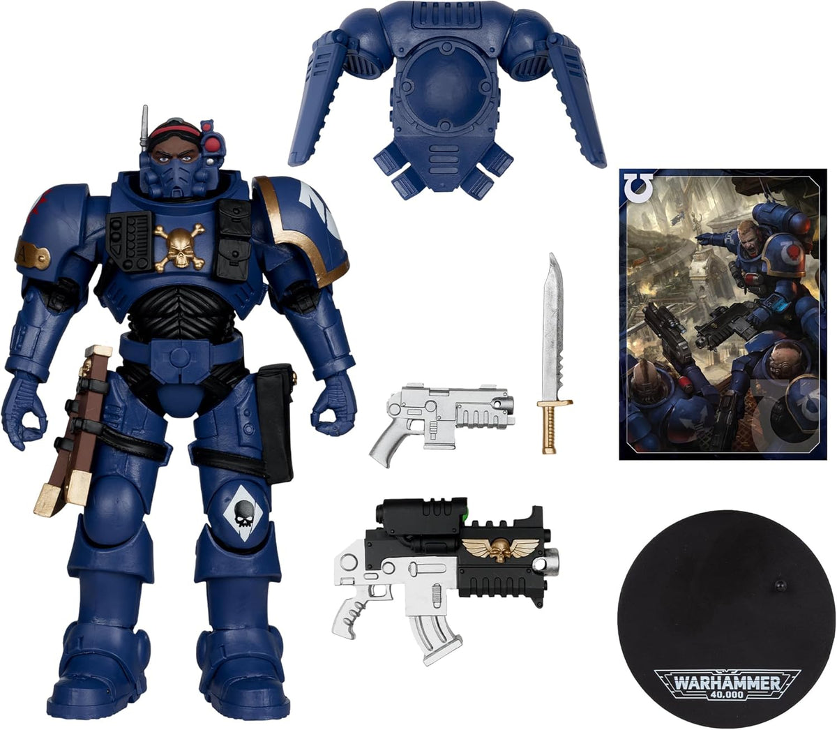 Warhammer 40000 7 Inch Action Figure Wave 11 - Lieutenant In Phobos Armour (Ultramarines)