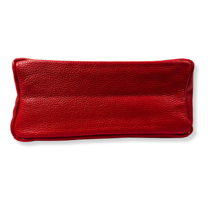 A Handcrafted Red Real Italian Leather Tote Bag