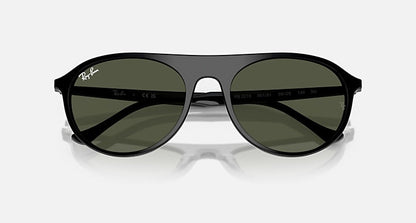 Ray Ban RB2215 Polished Black Frame with Green Lenses