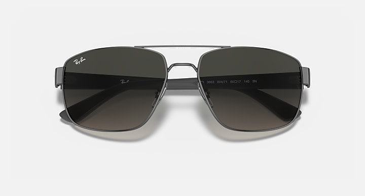Ray Ban RB3663 Polished Gunmetal with Grey Gradient Lenses