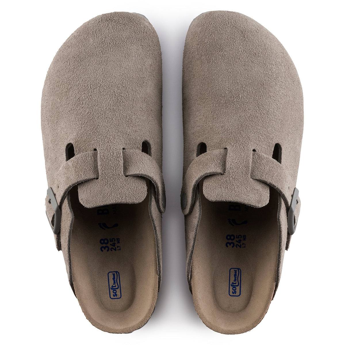 Birkenstock Boston Suede Leather Soft Footbed Clog