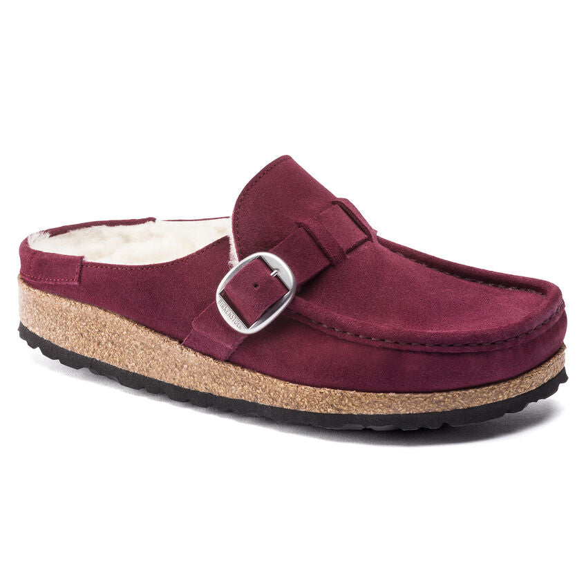 Birkenstock Buckley Shearling Suede Leather Clogs Women's