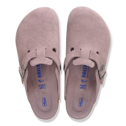 Birkenstock Boston Suede Leather Soft Footbed Clog