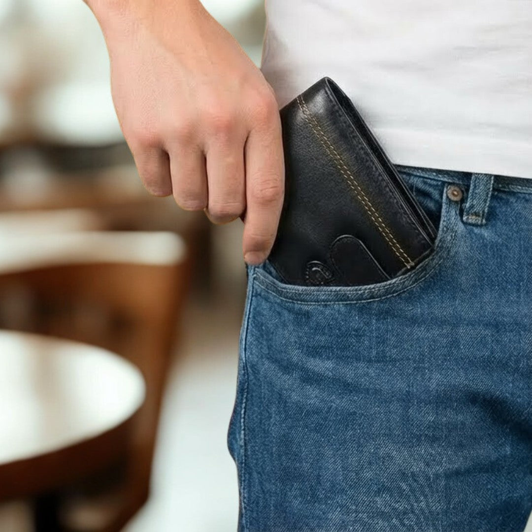 Men's RFID Real Nappa Leather Bifold Wallet