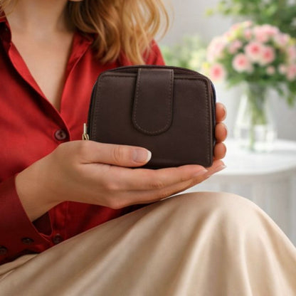 Soft real Nappa Leather RFID Ladies Purse