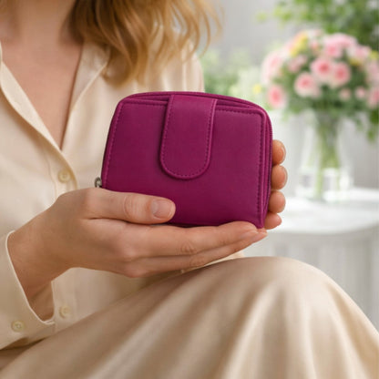Soft real Nappa Leather RFID Ladies Purse