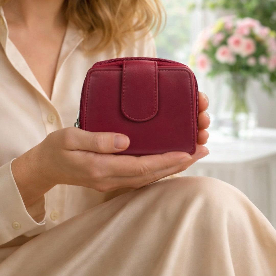 Soft real Nappa Leather RFID Ladies Purse