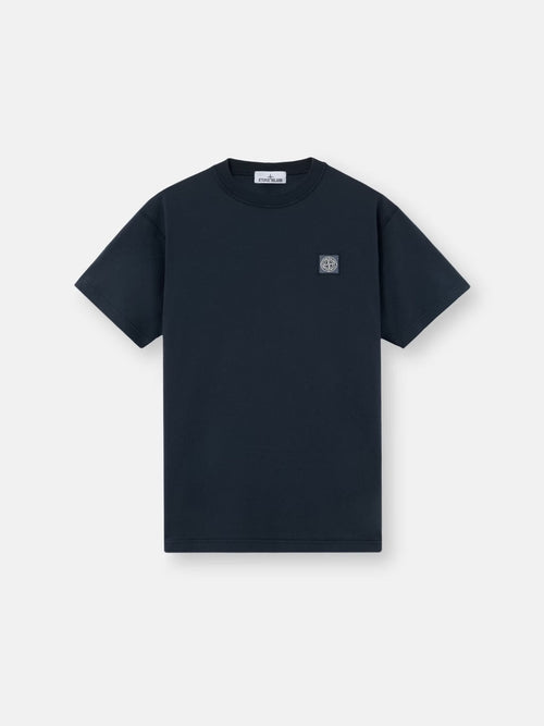 Stone Island 'Fissato' Effect Compass Patch T-Shirt in Navy