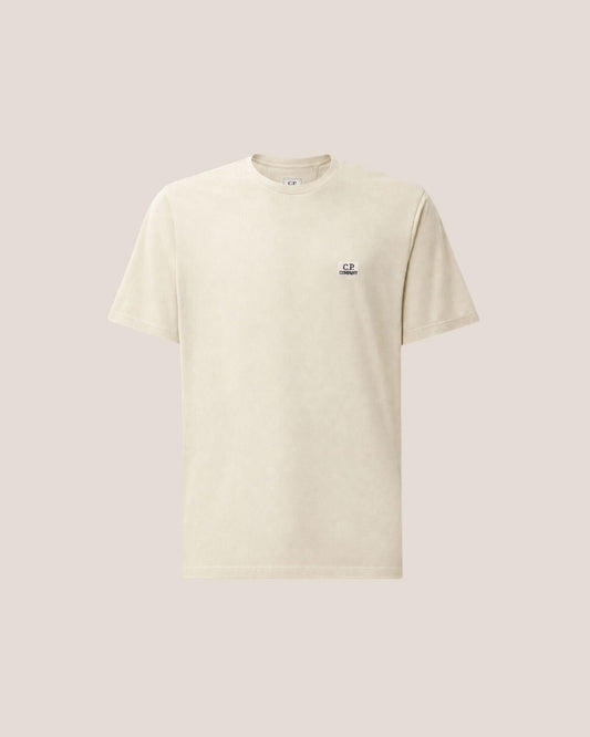 C.P. Company 30/1 Jersey Logo Patch T-Shirt in Silver Birch