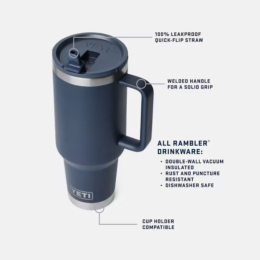 Yeti 40oz Travel Straw Mug with Color-Matched Straw Lid