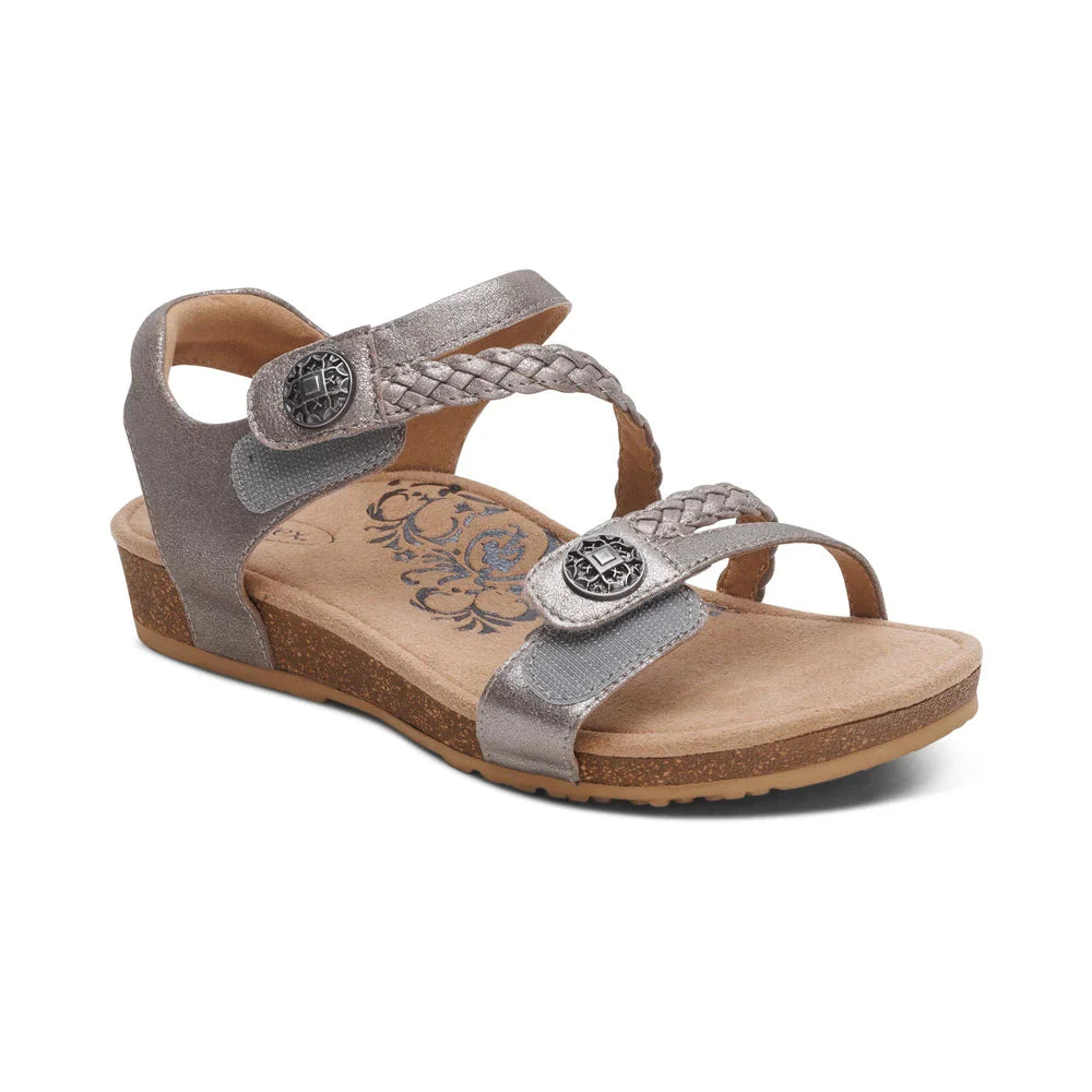 Aetrex Jillian Braided Quarter Strap Sandal Women's