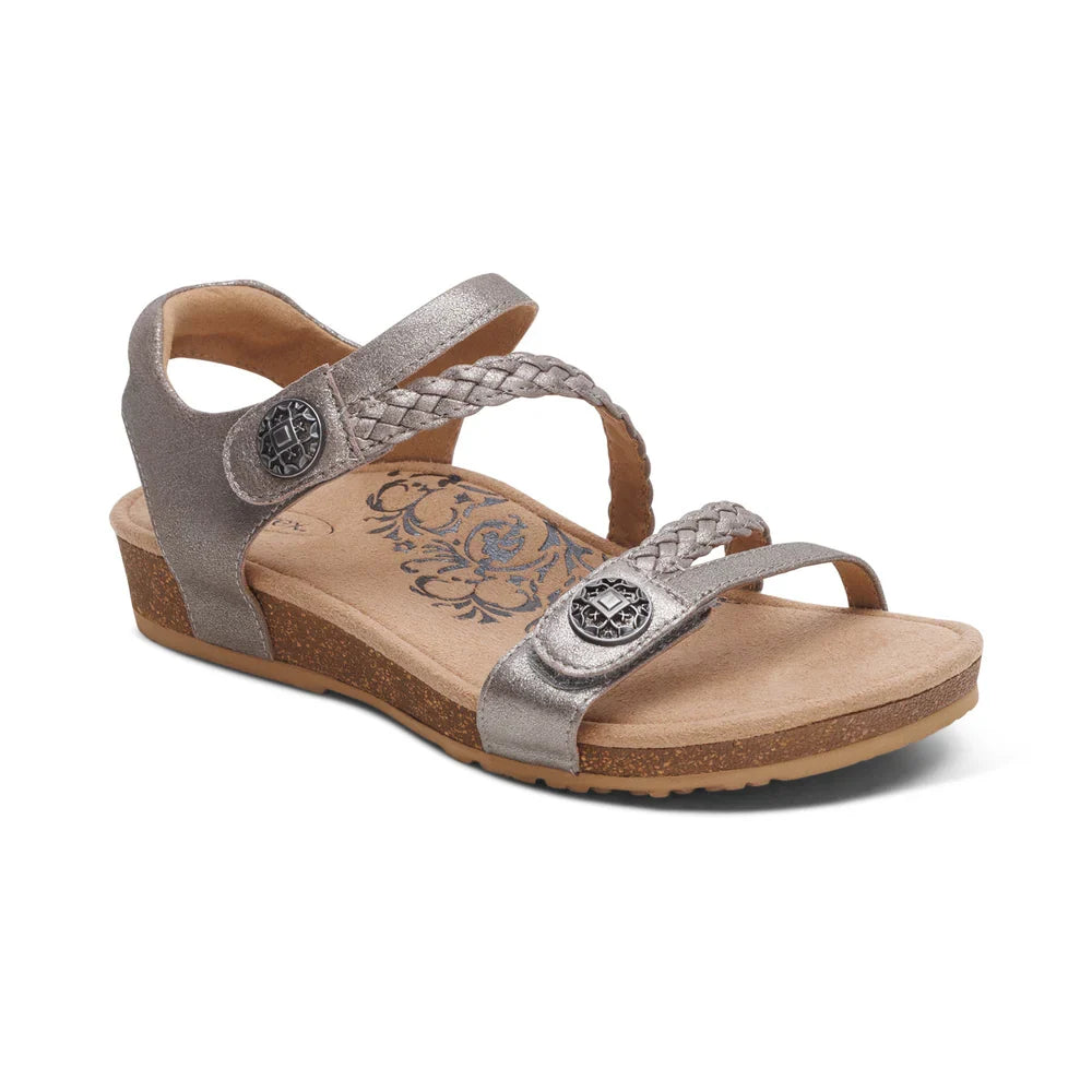Aetrex Jillian Braided Quarter Strap Sandal Women's