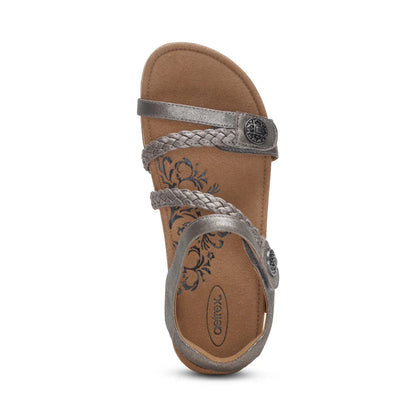 Aetrex Jillian Braided Quarter Strap Sandal Women's