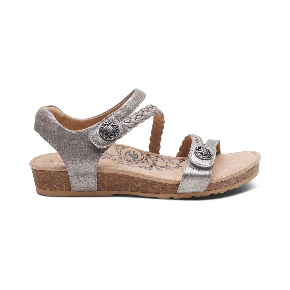 Aetrex Jillian Braided Quarter Strap Sandal Women's
