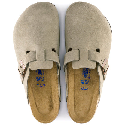 Birkenstock Boston Suede Leather Soft Footbed Clog