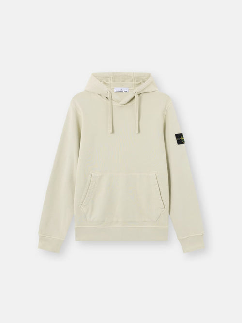 Stone Island Organic Cotton Fleece Pullover Hoodie in Sand