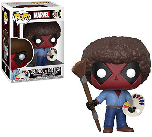 Pop Marvel 3.75 Inch Action Figure Deadpool - Deadpool As Bob Ross #319