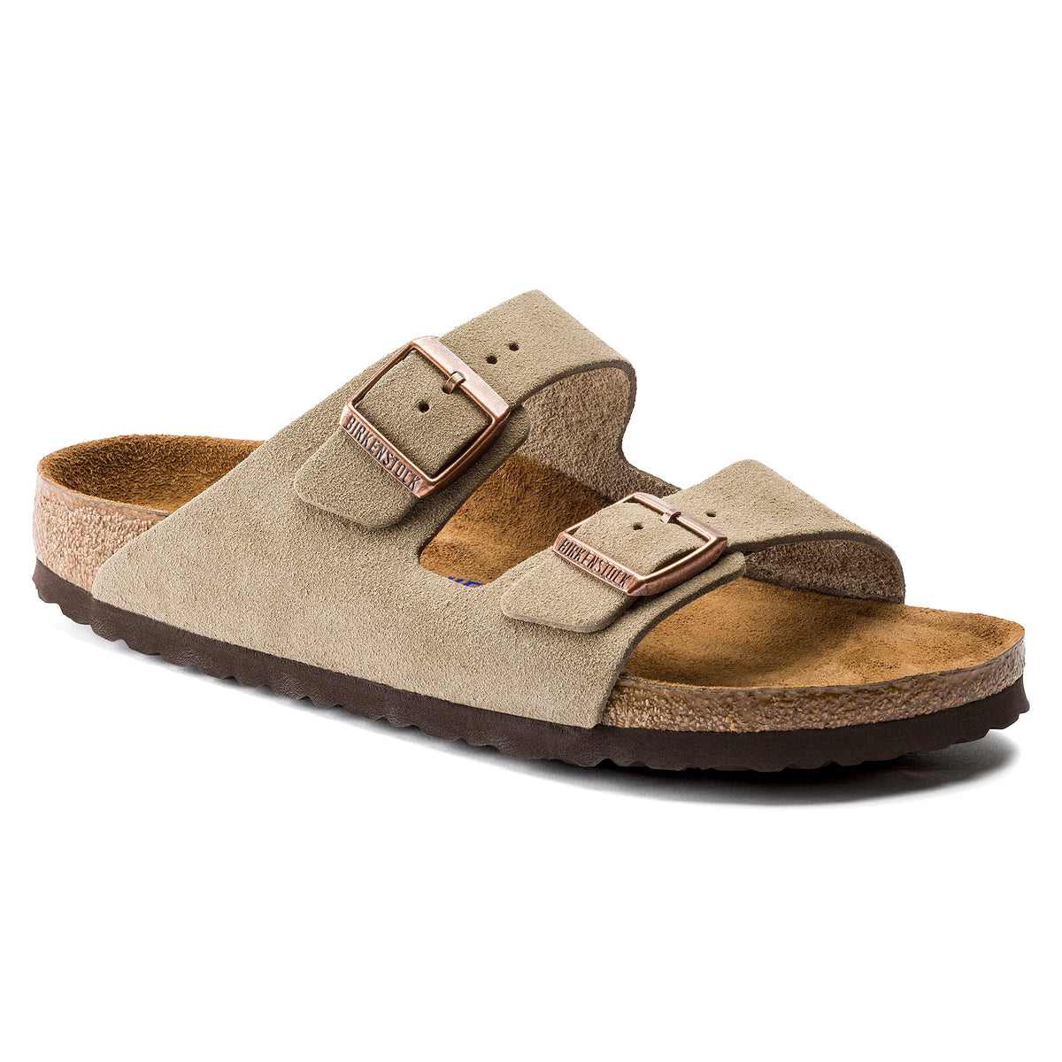 Birkenstock Arizona Suede Leather Taupe SOFT Footbed NARROW