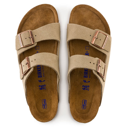 Birkenstock Arizona Suede Leather Taupe SOFT Footbed NARROW