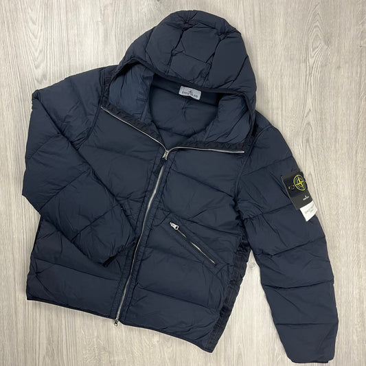 Stone Island Nylon Down Jacket - Navy