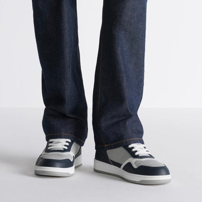 Dior B27 Uptown Low-Top Sneaker in Navy Blue / Dior Grey