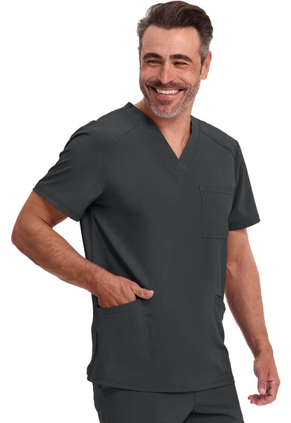 Cherokee Stretch V-Neck Scrub Top Men's