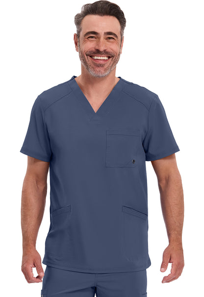 Cherokee Stretch V-Neck Scrub Top Men's