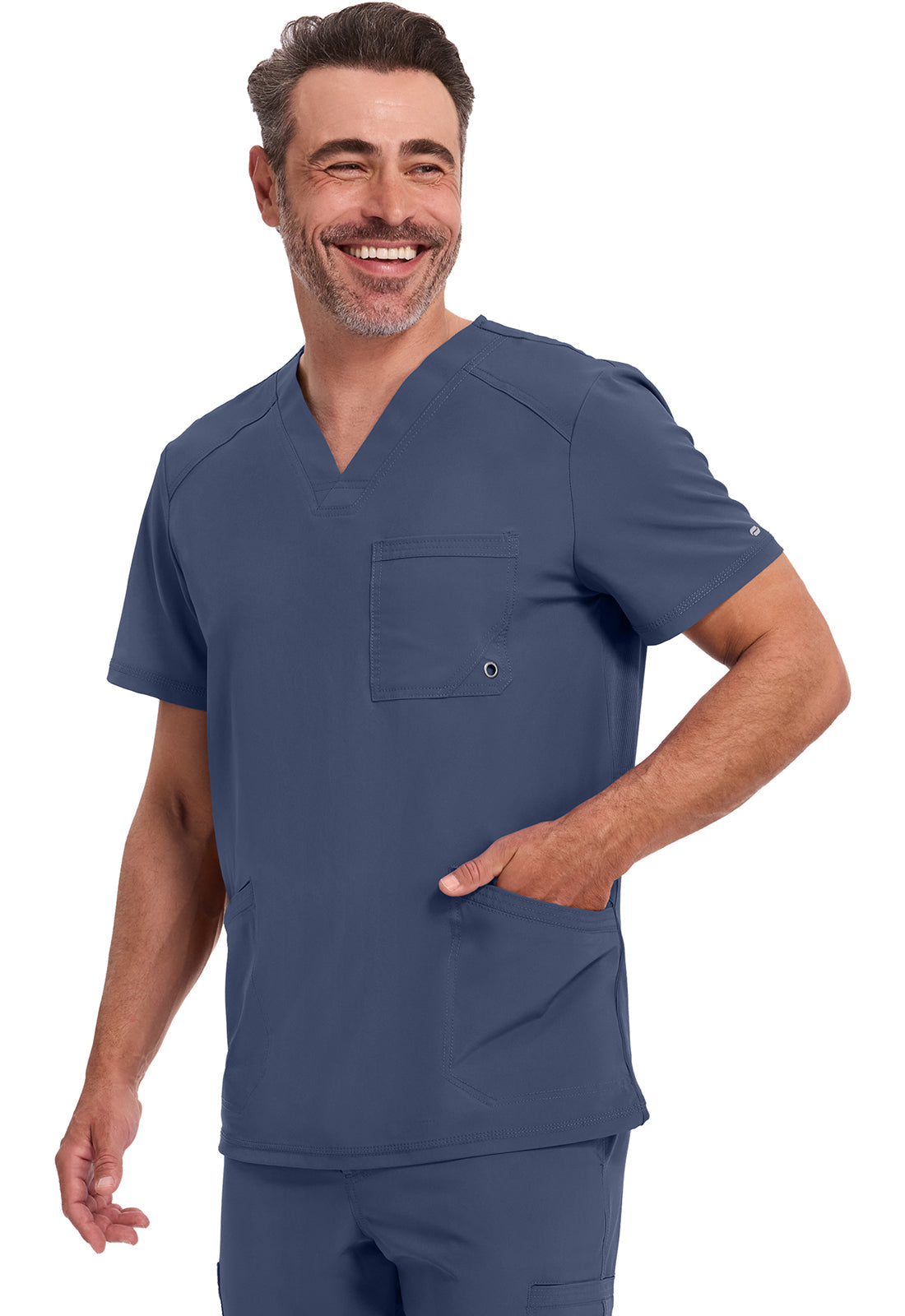 Cherokee Stretch V-Neck Scrub Top Men's