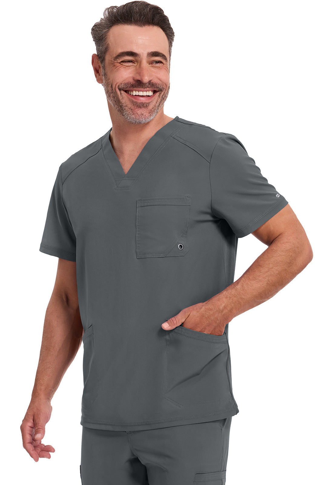 Cherokee Stretch V-Neck Scrub Top Men's