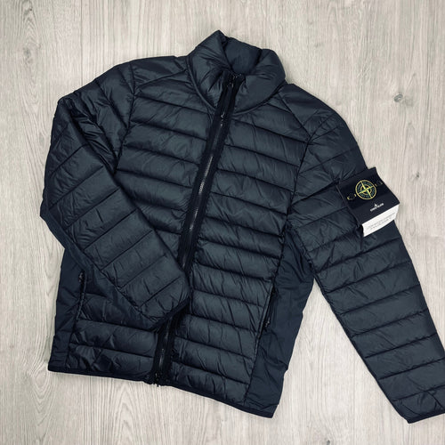 Stone Island Woven Down Jacket - Black