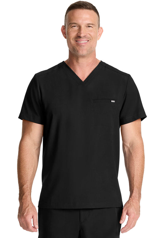 Healing Hands 1-Pocket V-Neck Scrub Top Men's