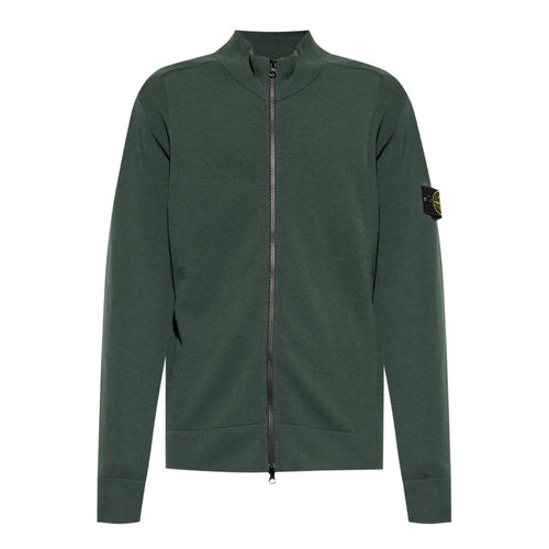 Stone Island Knit Full Zip Fleece Khaki