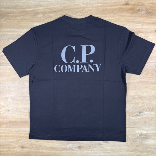 C.P. Company 30/1 Jersey Logo T-Shirt in Navy