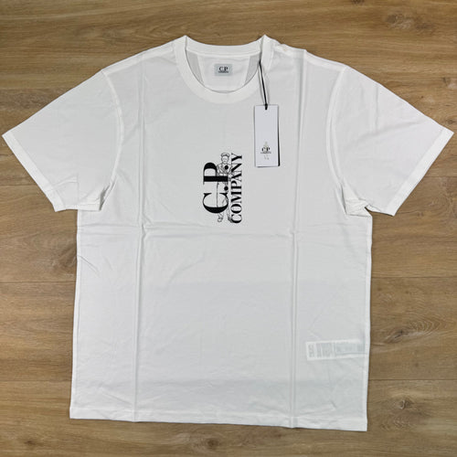 C.P. Company 30/1 Jersey T-Shirt in Gauze White