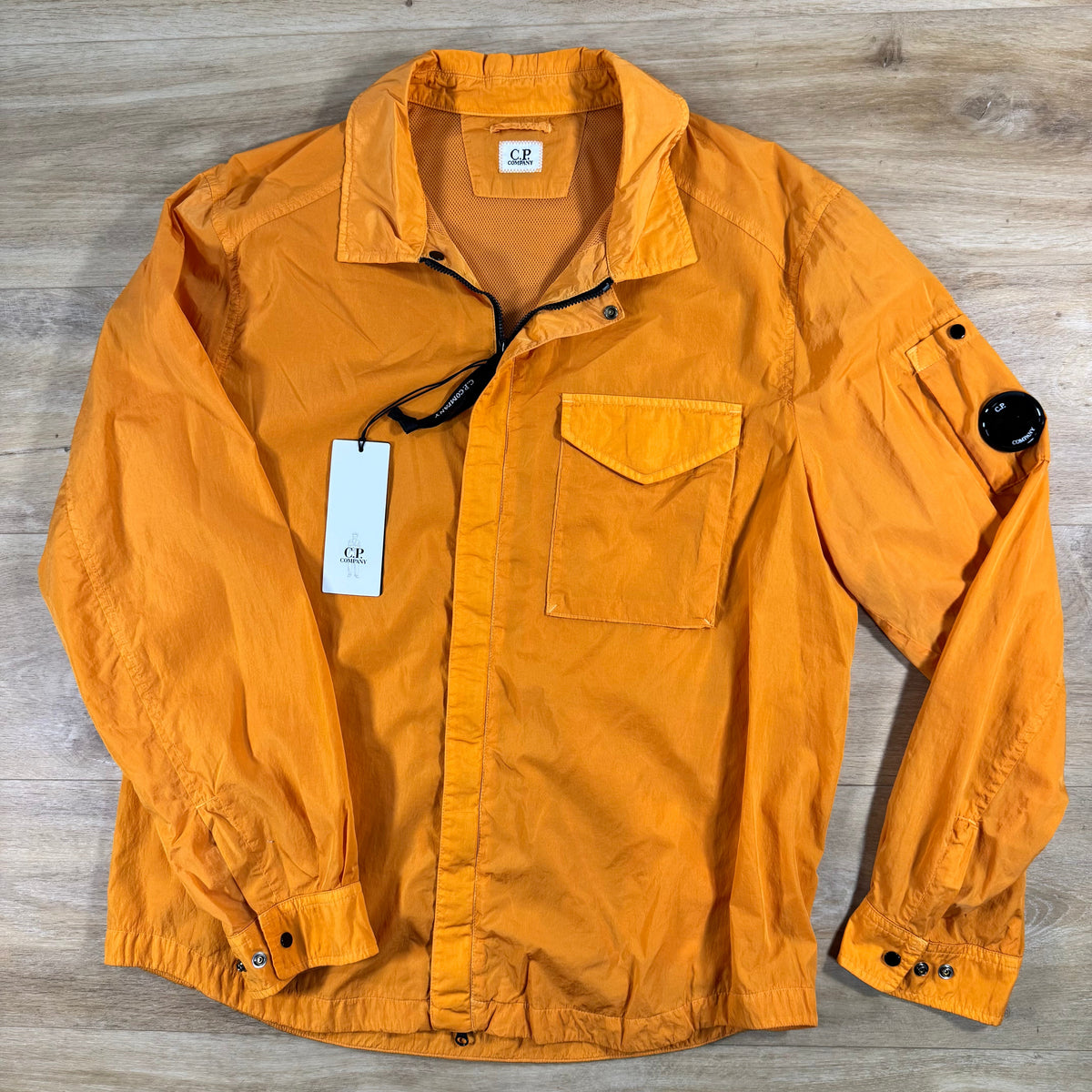 C.P. Company Chrome-R Lens Overshirt in Desert Sun - Orange