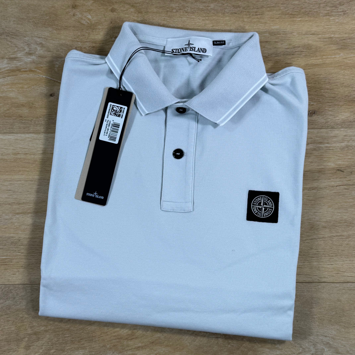Stone Island Patch Logo Polo Shirt in Sky Blue