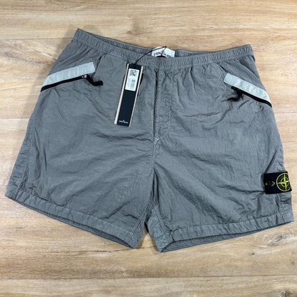 Stone Island Nylon Metal Shorts in Pearl Grey