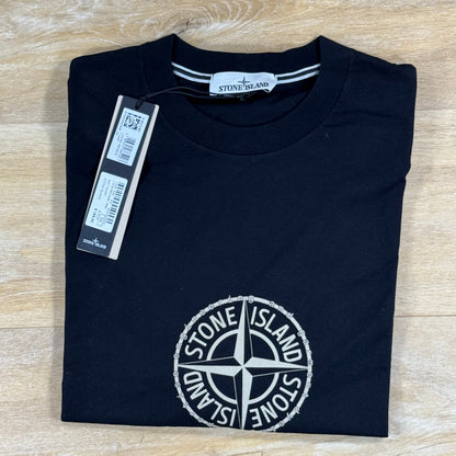 Stone Island 'All Around Compass' Print T-Shirt in Black