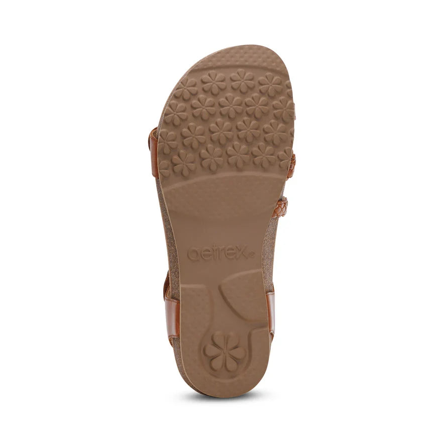 Aetrex Jillian Braided Quarter Strap Sandal Women's