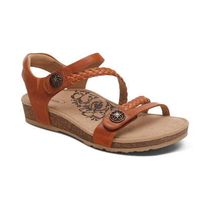 Aetrex Jillian Braided Quarter Strap Sandal Women's